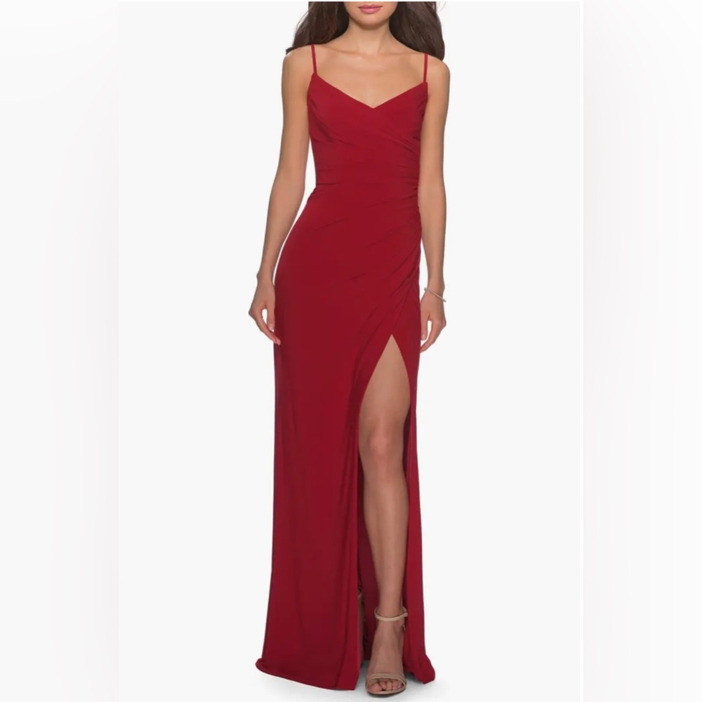 La Femme Red Evening Gown